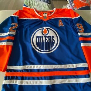NHL Blue and Orange Jersey